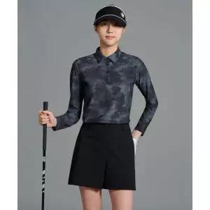 빈폴 BEANPOLE GOLF [B_under] 여성 클라우디 칼라 긴소매 티셔츠 - 애쉬 BJ6441L284 328356