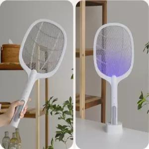 LED 트랩 전기모기채 충전식 전기파리채 2in1 해충퇴치기