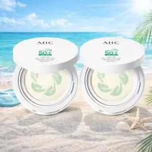 AHC 세이프 온 마일드 빅 선쿠션 25g 2개 무기자차 시카 진정 썬팩트 SPF50+/PA++++