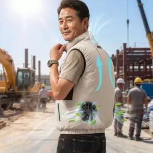 남녀공용 아이스 선풍기 조끼 에어쿨링 작업용 여름 쿨 쿨링 냉조끼