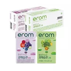 [이롬]이롬 황성주박사의 과채습관 퍼플 140ml 24팩 + 그린 140ml 24팩 (총48팩)