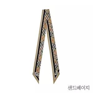 버버리 체크 패턴 실크 스카프