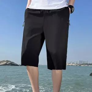남자 여름 쿨링 7부 반바지 밴딩팬츠 통풍 운동복 트레이닝 작업복