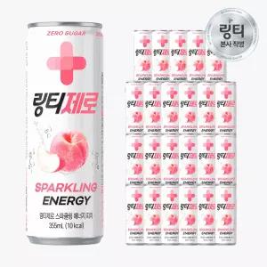 링티제로 스파클링 에너지 피치맛 캔 355ml 24개