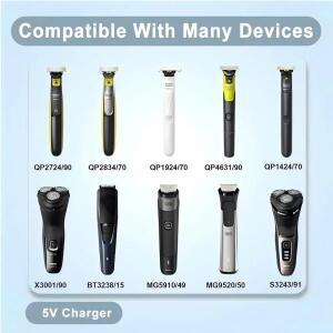 필립스 OneBlade QP2724 QP2834 QP1424 QP1924 QP4631 수염 트리머용 5V Type-C 면도기 어댑터 충전기 변환