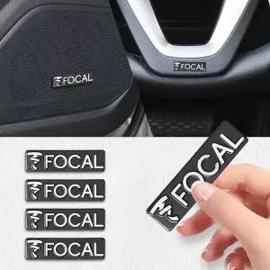 5pcs10pcs 금속 FOCAL 로고 자동차 하이파이 스피커 오디오 스피커 배지 스테레오 엠블럼 스티커 자동차 링
