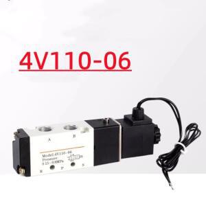 1/8 공기 솔레노이드 밸브, 공압 전기 자기 5 웨이 포트, 2 위치 가스, DC12V, 24V, 110V, 220V, 4V110-06