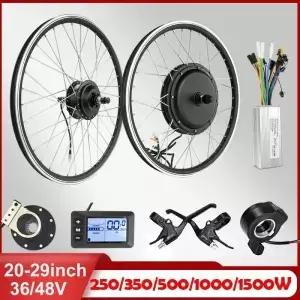 전기 자전거 변환 키트 리어 프론트 휠 모터 36V 48V 1000W 500W 350W 250W 20 인치 26