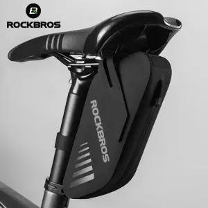 ROCKBROS-자전거 안장 가방 방수 0.6L 사이클링 시트 파우치 야외용 자전거 패니어 리어 툴 백 MTB 탑 튜브