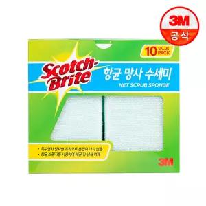 3M 스카치브라이트 망사 스펀지 주방 수세미 10개입