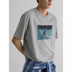 8 seconds [인플루언서 PICK][JAWS] 죠스 그래픽 티셔츠 - 그레이 1045865