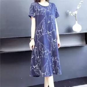 [라일리여성의류] Rly 루즈핏 여성 반팔 원피스 빅사이즈 데일리 여름