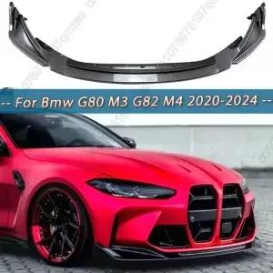 Bmw G80 M3 G82 M4 컴피티션 카 프론트 범퍼 립 스포일러 스플리터 20202024 카본 룩 턱 커버
