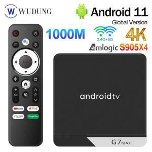 G7 Max 스마트 TV 박스 안드로이드 11 S905X4 4GB 1000M AV1 4K HD 2.4GHz/5GHz 듀얼 와이파이 USB3.0 미디