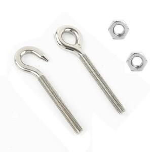 M4-M14 304 스테인리스 스틸 양눈 나사 볼트 걸이 고리 너트 포함