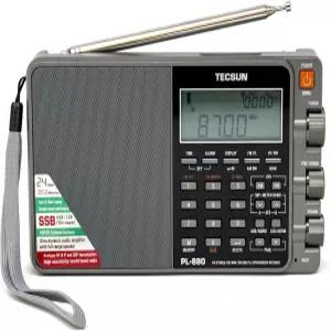 Tecsun PL880 휴대용 디지털 PLL 듀얼 변환 AM/FM 롱웨이브 및 단파 라디오(SSB(단일 사이드 밴드) 수신