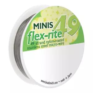 비드스미스 플렉스 라이트 비딩 와이어 - 49줄 나일론 코팅 스테인리스 스틸 0.012인치 0.30mm 다이아