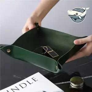 모던 가죽 수납 트레이 그린 소품 정리함 멀티정리함 악세사리정리함 미니정리함
