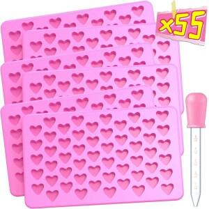 하트 실리콘 캔들 몰드 미니 사랑 모양 식품 등급 초콜릿 캔디 케이크 퐁당 DIY 베이킹 주방 액세서리 55