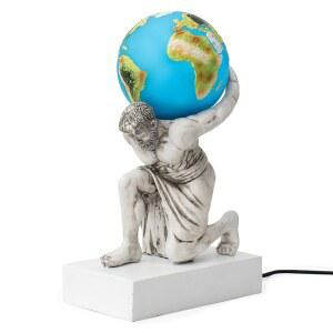 Funderstood Atlas World Globe 휴대용 터치 야간 조명 4가지 모드 탈착식 빛나는 글로브 침대 LED 조명 포함 피규어 USB 옵션 21 14 9cm 5인치 어린이 침실 장식