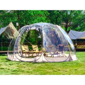 원터치쉘터 리빙쉘 투명 돔텐트 파이어 포차 필름 450x450x230CM 돔쉘터 PVC