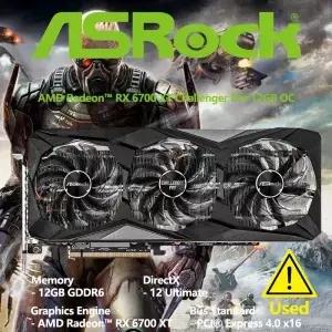 ASROCK AMD Radeon RX 6700 XT 챌린저 프로 12G OC 12GB GDDR6 192 비트 16 Gbps 7nm