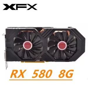 XFX RX 580 8GB AMD 비디오 카드 데스크탑 PC 게임 채굴 2304SP 컴퓨터 RTX GTX 슈퍼 560 570 4BG