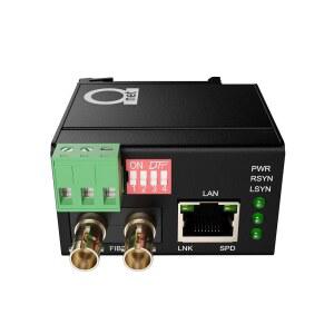 MultiMode ST 850nm 미니 사이즈 DIN - 고속 미디어 Mbps 및 10/100/1000 기가비트 마운트 감지 UTP (0.34mi) 자동 범용 산업용 100Base-SX 포트 이더넷 컨버터 1000Base-SX 550m 타입 레일 광섬유