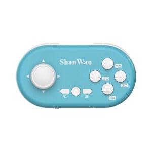 ShanWan Mini Bluetooth Game Controller, Hall blue iOS, Effect Gaming Cloud Switch/Switch for PC,Mac, Gamepad Wireless Android, PS4, Sensor Gyro 6-Axis 2, Joysticks,