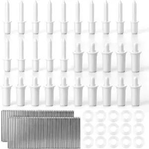 140Pcs 플랜테이션 셔터 수리 키트 실내 창문용 루버 교체용 스프링 핀 및 와셔 혼합 크기