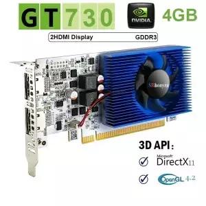 SRhonyra GT 730/RX 1030/GTX1050/GTX 1050Ti 4GB 로우 프로파일 그래픽 카드 SFF/Thin ITX/HTPC PC 호환