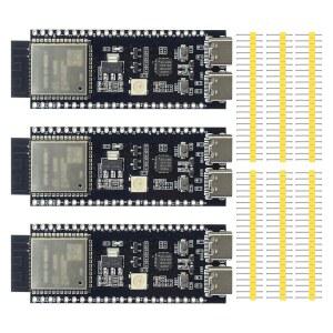 SANXIXING 3PCS ESP32 S3 개발 보드 BT 2.4G WiFi 모듈 사물인터넷 8MB PSRAM 16MB 플래시 N16R8 44Pin CP2102 타입-C ESP32-S3-DevKitC-1