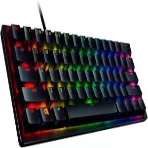 레이저 헌츠맨 미니 60% 게이밍 키보드 선형 광 스위치 크로마 RGB 조명 PBT 키캡 온보드 메모리 클래식 블