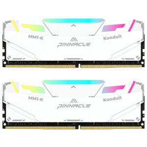타임텍 피나클 콘듀이트 RGB DDR4 3200MHz PC4-25600 CL16-18-18-38 XMP2.0 오버클럭 1.35V AMD 및 인텔 데스크톱 게이밍 PC 메모리 모듈 RAM(RGB 화이트, 32GB KIT(2x16GB))에 호환됩니다