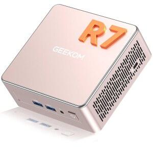 홈 오피스 및 코딩을 위한 GEEKOM A5 미니 PC, AMD Ryzen 7 5825U, 3년 커버리지, 16GB RAM(업그레이드 가능) 512GB M.2 NVMe SSD, Windows 11 Pro 데스크톱 컴퓨터, SD 슬롯, 8K, 듀얼 HDMI | Wi-Fi 6, BT 5.2