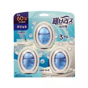 페브리즈 화장실용 비치형 상쾌한 비누향 6.3ml 3개입 1개
