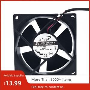 ADDA AD0812UBY51 80mm 12V 0.38A 고속 냉각 팬 산업  서버  호환 리케이션용 듀얼 볼 4200RPM 55.39CFM