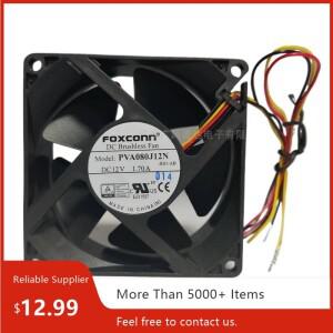 Foxconn PVA080J12N 80x80x25mm DC 12V 1.7A 고속 서버 케이스 냉각 팬용