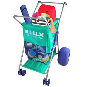 RollX 모래용 풍선 펌프 왜건 포함 바퀴가 타이어가 시폼 있는 13인치 접이식 보관