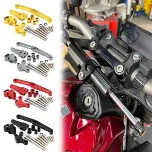 혼다 CB 650 R 2024208용 CNC 알루미늄 조절식 오토바이 스티어링 스태빌라이저 댐퍼 브래킷 마운트 키트
