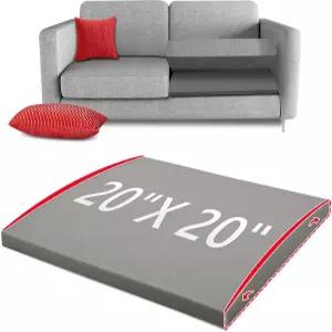 처진 시트 20X20X2 인치 고밀도 폼을 위한 소파 쿠션 지지대 미끄럼 방지 메시 원단 연회색 1Pc 포함