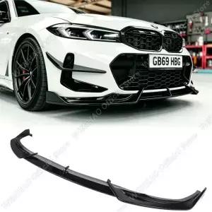 BMW G20 G2 LCI M 스포츠 330i 330e 320d M340i 20222025 튜닝 바디킷용 글로스 블랙 프론트 범퍼 립