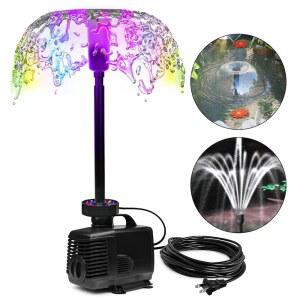 분수 키트(3000L/H)가 장착된 DOMICA 45W 792 GPH LED 연못 펌프, 수중 정원 분수 펌프, 폭포, 수경 재배, 수족관, 어항, 실내 야외용(AC 전원 공급)
