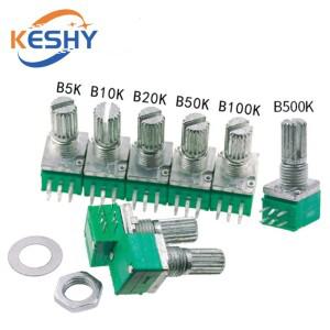 5-50피스 RK097G 듀얼 전위차계 B1K 5K 10K 20K 100 샤프호환트 15mm 6pin 오디오 전력 증폭기 밀폐형 회전