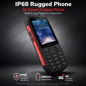 HAMTOD H3 IP68 방수 러기드 4G 피처폰 28인치 큰 버튼 2000mAh 장시간 대기 방진 낙하 방지 휴대폰