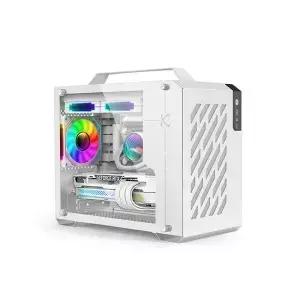 XGAMERX X200 데스크탑 휴대용 측면 조명 MATX 미니 노트북 컴팩트 케이스는 240 수냉 시스템을 수용