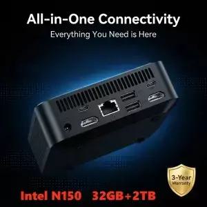 LENO 미니 PC 인텔 N50 코어 i3 윈도우 와이파이 6 BT52 휴대용 데스크탑 다기능 올인원 머신 게이밍