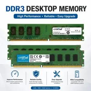 Crucial DDR3 PC 데스크탑 RAM 2GB 키트 2x4G 2x8G 600 333 866MHz 메모리 M 5300 4900