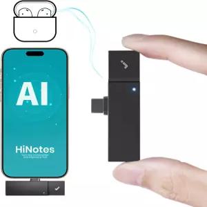 HiDock P 미니 AI 음성 녹음기 스마트 무선 이어버드와 협력하여 회의 강의 호출 블루캐치 테크 디지털