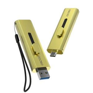 OSCOO 1TB 외장 SSD 하드 드라이브 최대 1100MB/S USB 3.2세대 듀얼 드라이브 타입-C + A 휴대용 엄지 SSD-스틱 폰 15/16/17용 2-IN-1 플래시 안드로이드 맥 노트북 게임용